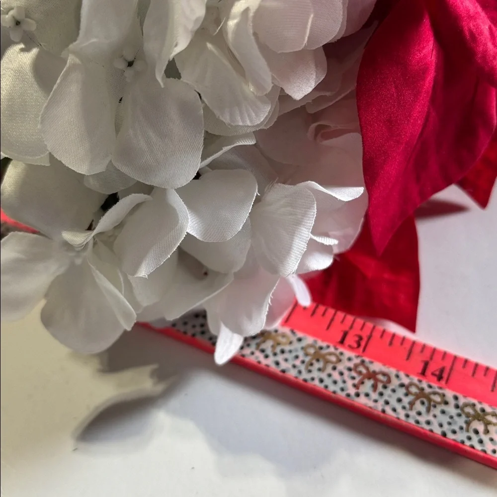 Poinsettia Bushes White Hydrangeas Holiday Red Poinsettia & Berry Set of 5